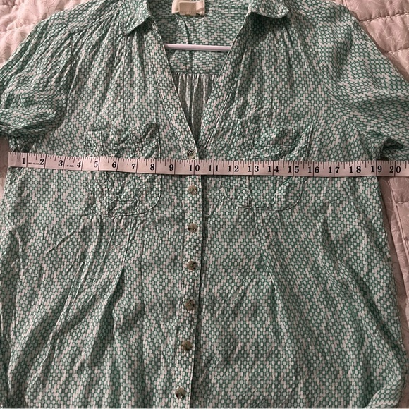 Anthropologie Maeve - Rochelle Long Sleeve Button Up Collared Blouse Size 6 - Picture 4 of 8